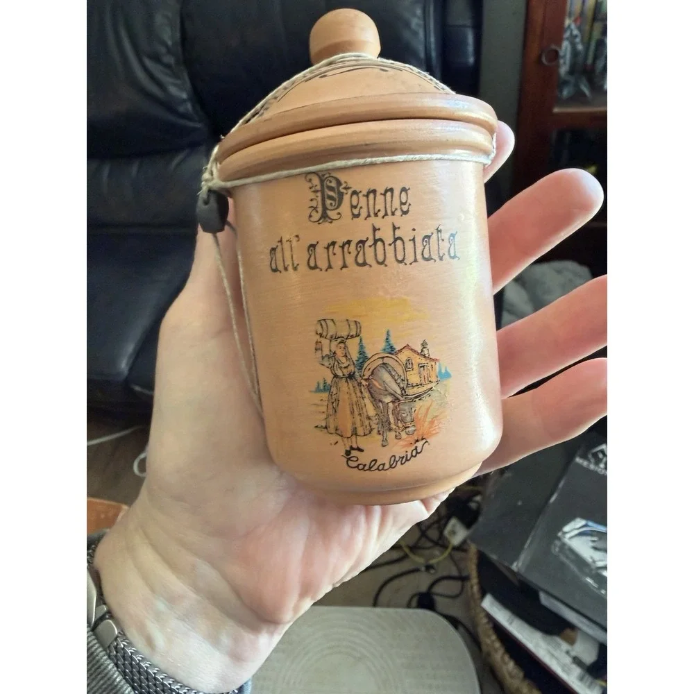 DELIZIE DI CALABRA‎ Italian Terracotta Jar Old Spices Penne Arrabbiata Calabria